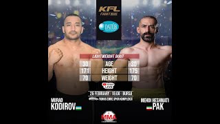 Kfl Fight Night Murad Kadirov Vs Mehdi Hesmati Pak