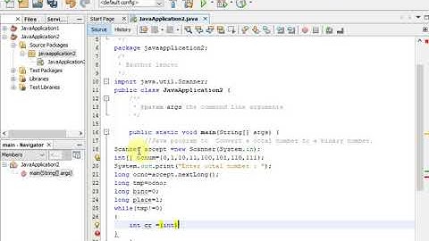 Convert a octal number to a binary number in java