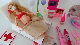 ASMR 6 minutes Satisfying Doctor Box Set -Pregnant Barbie screenshot 3