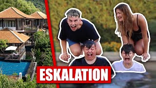 Die KRASSESTE BESTRAFUNG😳 SCHÄTZFRAGEN-CHALLENGE!! Wir werden NASS🤣