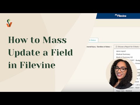 How to Mass Update a Field in Filevine