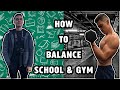 How To Balance School Work and Gym | Full day of eating, full macros | Leg Workout