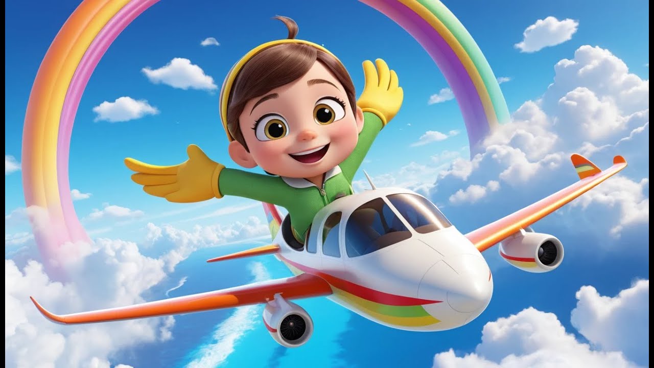 Flying High Airplane Song | Fun Kids Nursery Rhyme | Sky Adventure Song