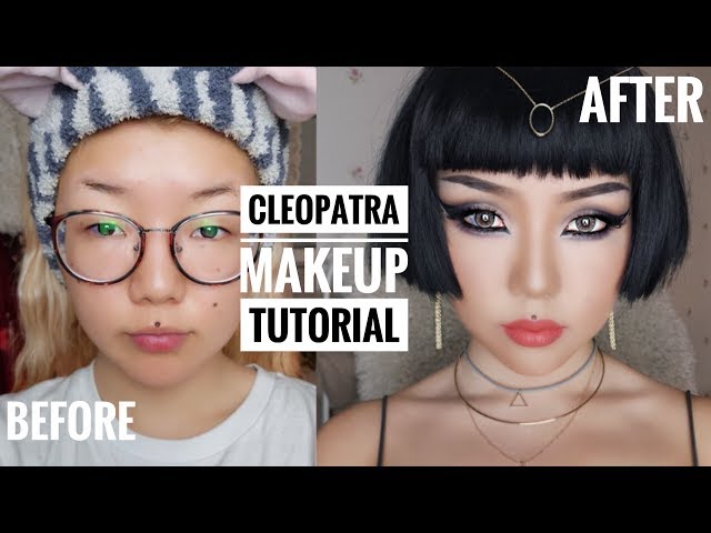 Asian girl turning Cleopatra Makeup Tutorial