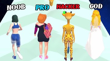 NOOB vs PRO vs HACKER vs GOD - Build A QUeen , Beauty Race ...