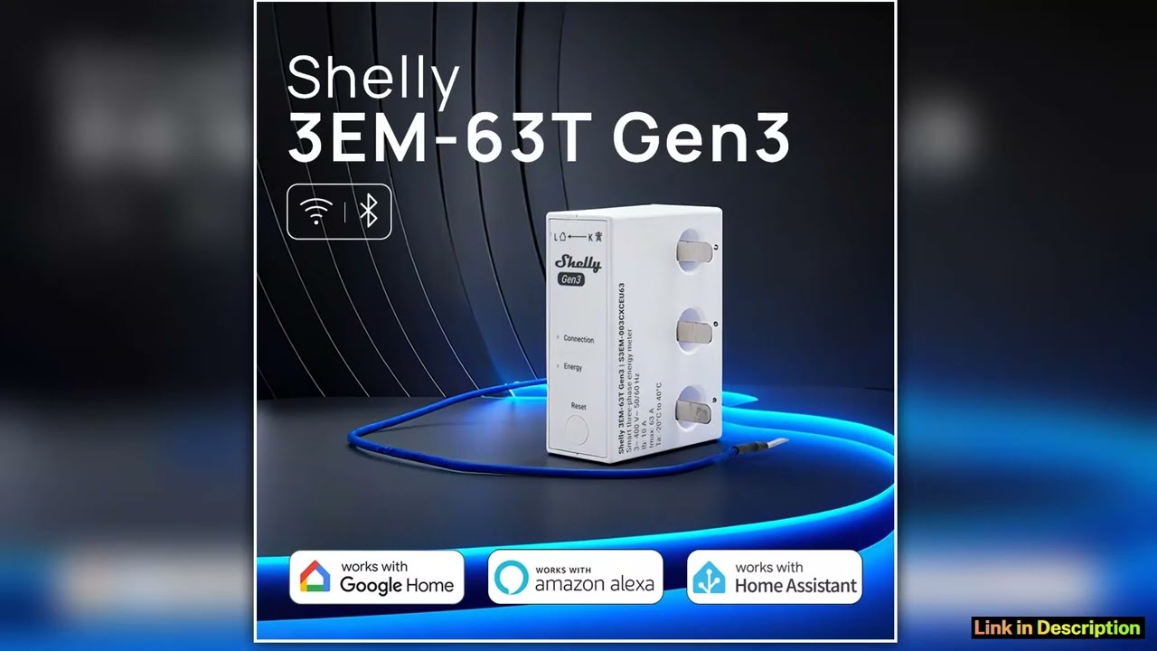 Shelly 3EM 63T 3Phase System Monitor Professional Setup Data Independent Circuit for Optimizing Ene
