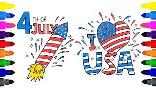 4th of July Coloring for Kids | Independence Day Coloring