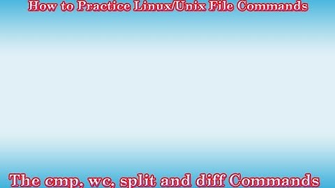 Linux UNIX File Commands Part2