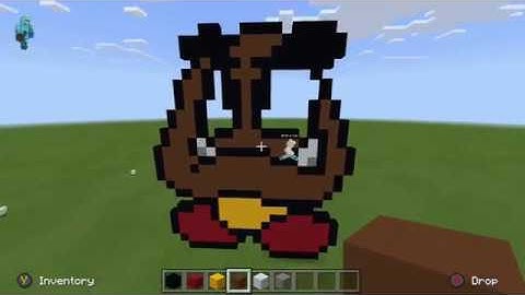 Minecraft how to build goomba from Super Mario