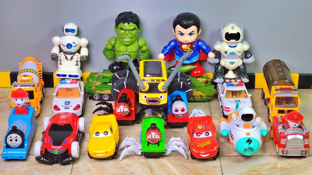 KERETA CHOOCHOO CHARLES LAWAN BUS EATER MOBIL POPLISI ROBOT DANCE HULK LAWAN KERETA HANTU THOMAS EXE