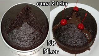 Chocolate super moist cake 2 eggs without mixer oven 100% anti-fail