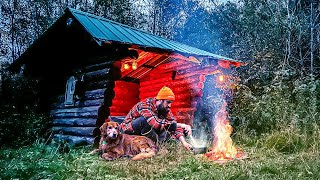 FREEZING COLD NIGHT IN SURVIVAL CABIN...Bears Lurking