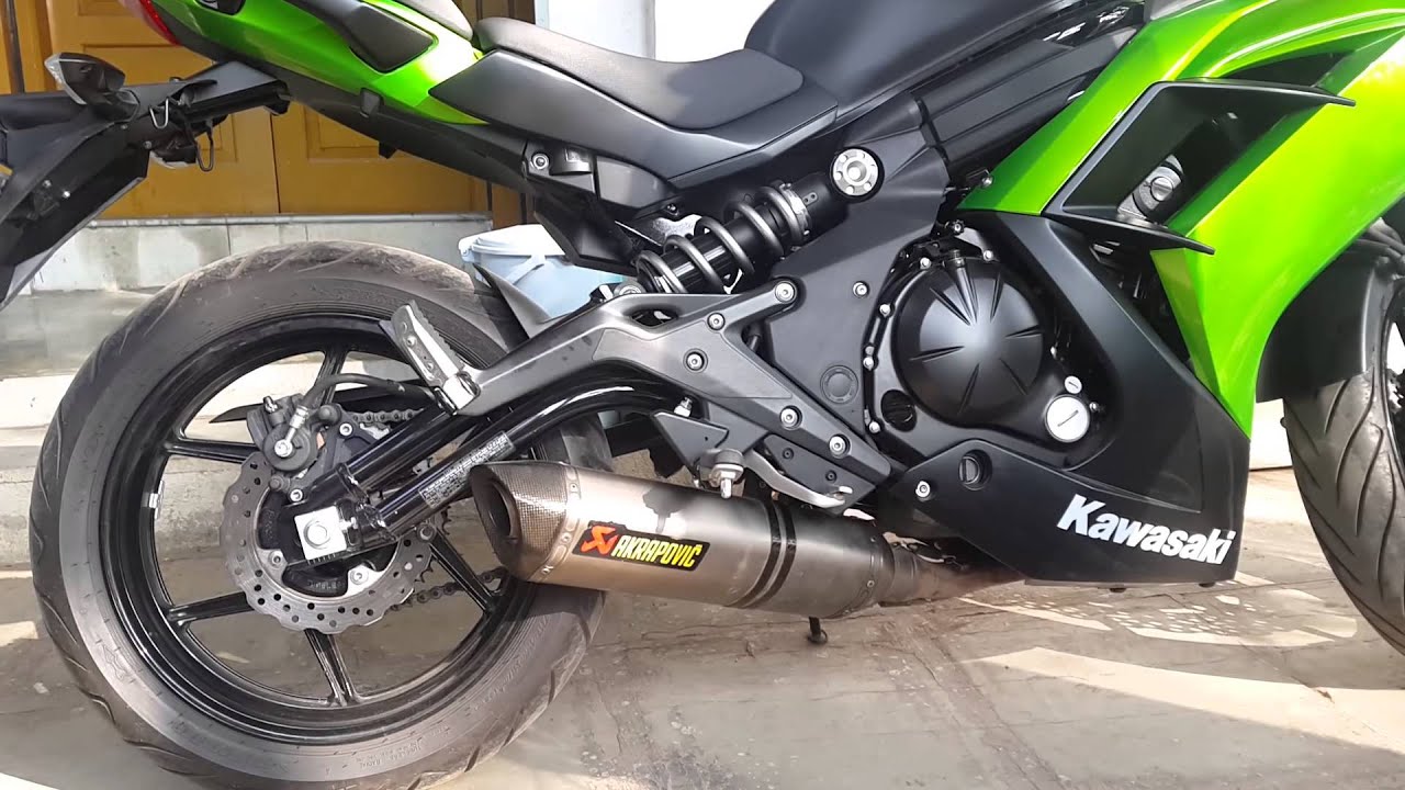 Akrapovic exhaust for Kawasaki ninja 650 - 2014 - YouTube