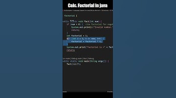 Factorial program in java | coding #shorts #short  #code #program #coding #javascript