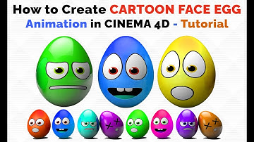 How to Create Cartoon Face Egg Animation for Kids in Cinema 4D - Tutorial