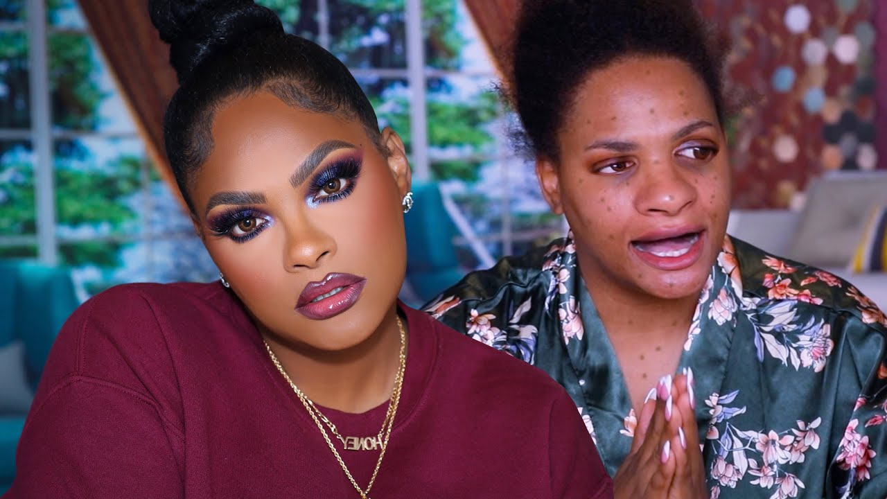 EASY BURGUNDY AND BLUE AUTUMN MAKEUP