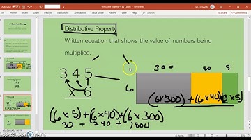 Multiplication: Area model, algorithm, distributive property