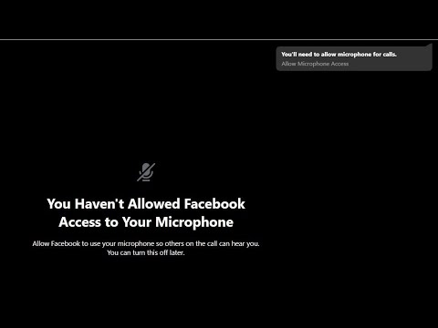 Fix Facebook Messenger Error You'll need to allow microphone for calls Allow  Microphone Access on PC - YouTube