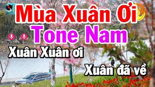 Karaoke Mùa Xuân Ơi Tone Nam Nhạc Xuân 2026 Tuấn Cò