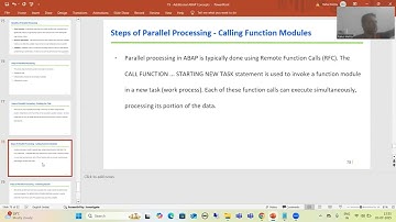 147 - Additional ABAP Concepts - Parallel Processing - Steps