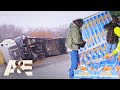 Truck Carrying 44,000 POUNDS of Oranges FLIPS OVER | Hustle & Tow | A&E