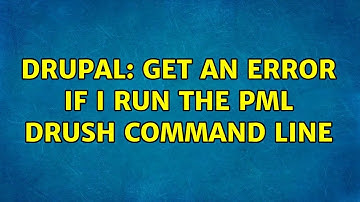 Drupal: Get an error if I run the pml drush command line (2 Solutions!!)