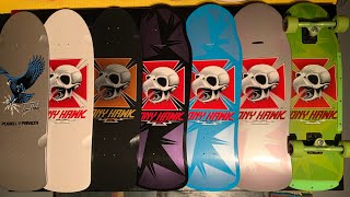 Tony Hawk Powell Peralta OG and Reissue models skate deck collection - full, uncut, unedited video