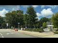 Relaxing Drive Through Cary, NC | Downtown Park, Library &amp; Scenic Clouds with ASMR Driving Sounds