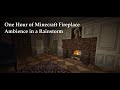 No Music Minecraft French Chateau Fireplace Ambience with Rain Outside, One Hour