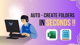 Create Folders in Seconds – No More Manual Work! #Excel #notepad #folder