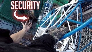 PARKOUR POV ESCAPE after CLIMBING CRANE