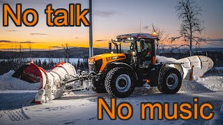 JCB Fastrac 4220 Early morning ❄ plowing 14 Jan #NoTalk #NoMusic #Fastrac #Mählers #plowingsnow