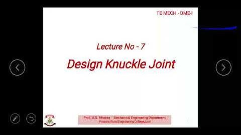 Design of knuckle joint