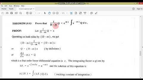 Inverse operator//ODE//M.Adnan Anwar