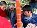 Filling the stupa at the kurukulla buddhist center in medford ma 10172009