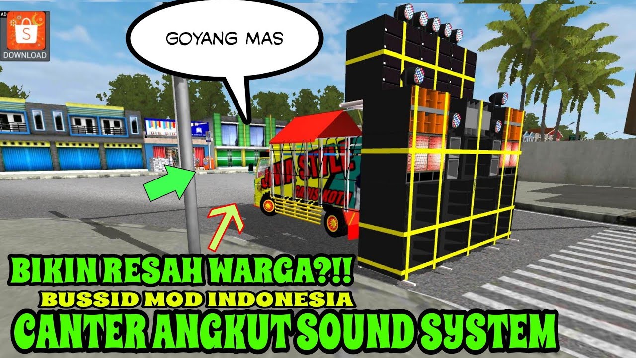  Canter  angkut  sound  system  Bikin resah warga Bussid  mod 