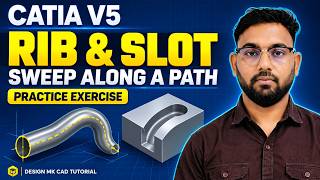 CATIA V5 Rib & Slot Command Tutorial | Practice Exercise for Beginners News