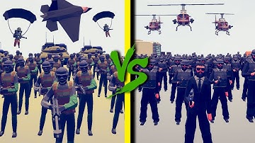 FBI TEAM vs MILITARY TEAM - Totally Accurate Battle Simulator TABS