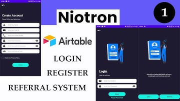 Login,singup & referral system in niotron, kodular using airtable Part 1 #UnknownDeveloper