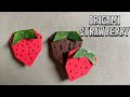 Origami Strawberry Tutorial । How to make a paper strawberry । Origami fruit । EASY kids craft