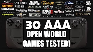 30 AAA Open-World Games on Steam Deck — Full Performance Test screenshot 2
