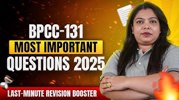 BPCC-131 June 2025 Solved Paper | Important Questions for IGNOU TEE Dec 2025