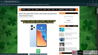 Redmi 12 Fire Global HyperOS 2.0.202.0 And-15 Tested Scatter Firmware | Hang Logo & Auto Restart Fix