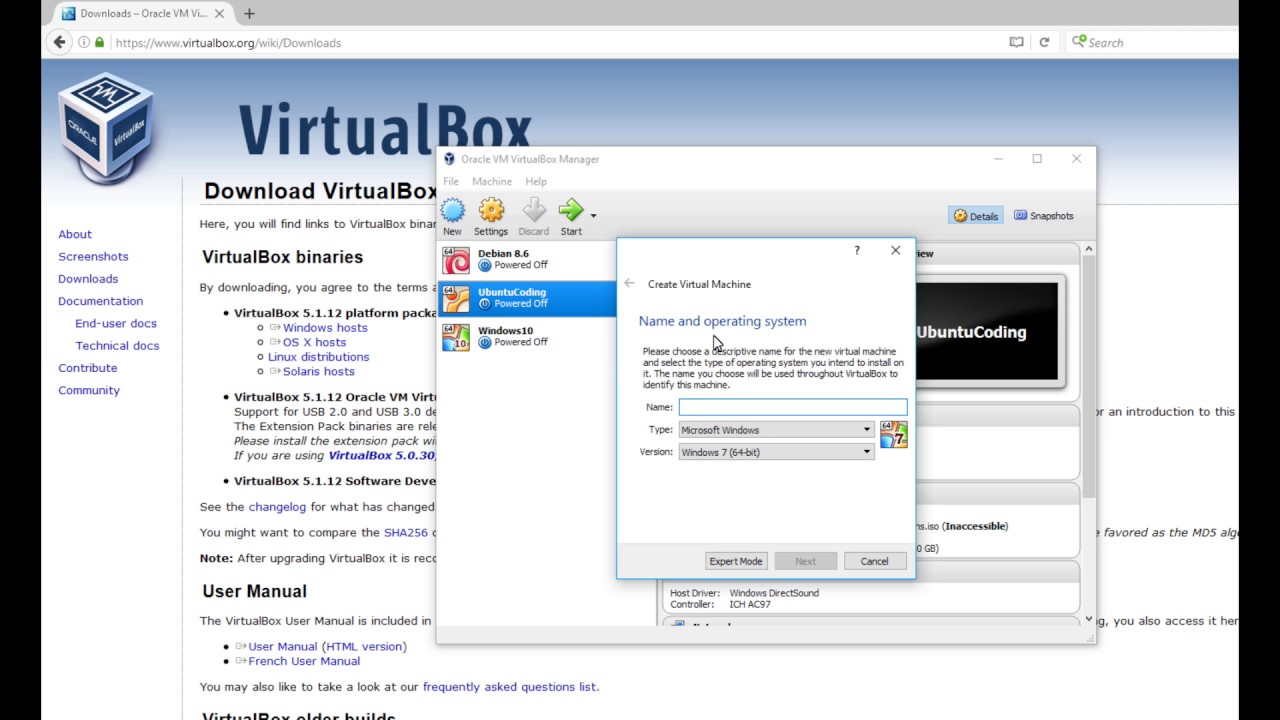 virtual box windows 10 image