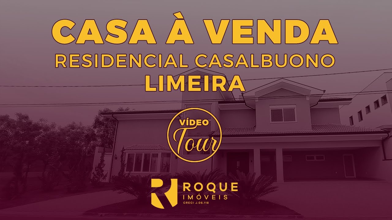 CASA espetacular a venda - Residencial Casalbuono - Limeira (Roque