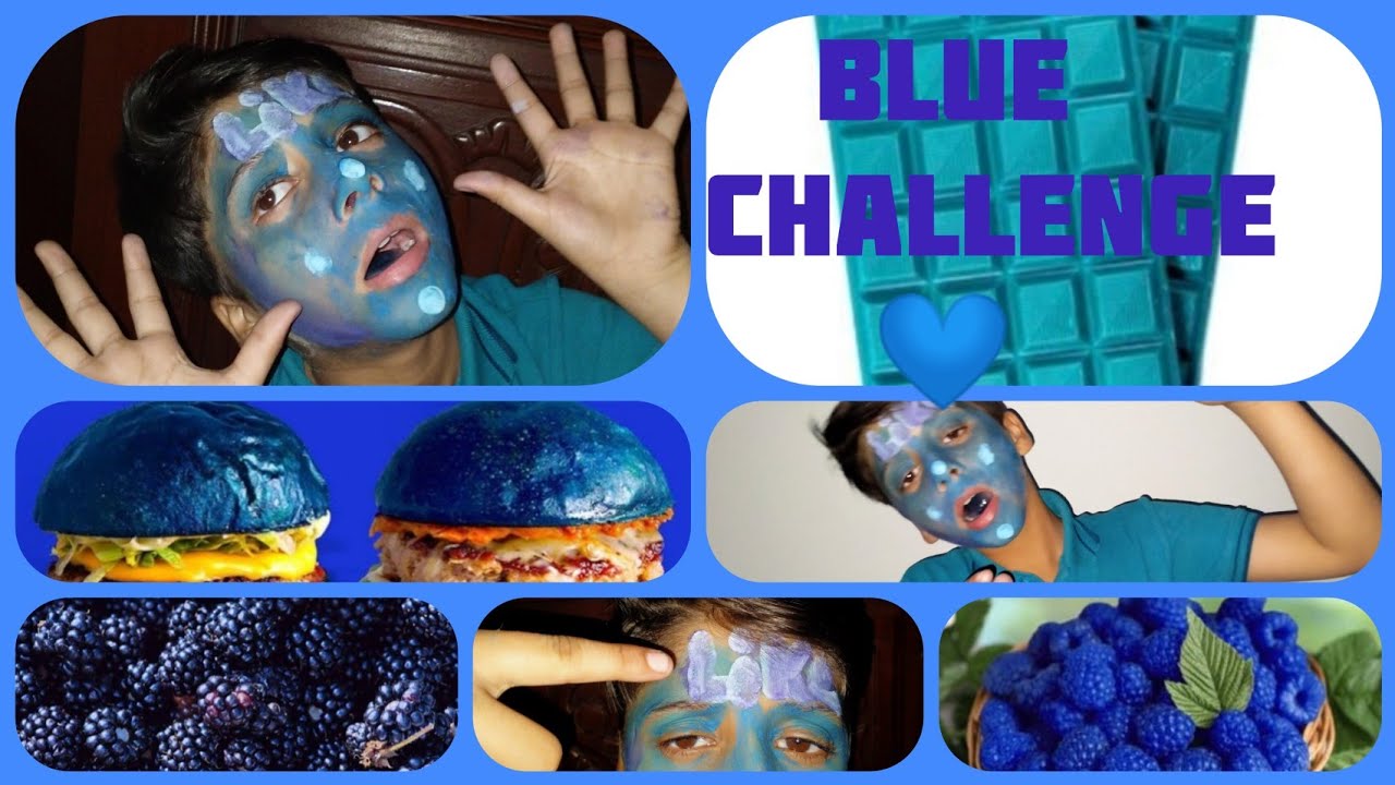 Blue Challenge For 24 Hours | My First Challenge Vlog 💙 - YouTube