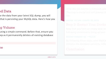 Understanding Why Docker Is Using Cached MySQL Data Instead of the Latest SQL Dump