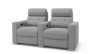 Stoff Kinosofa MATERA mit Mittelkonsole - Komfort und Eleganz für Ihr Heimkino | Sofanella