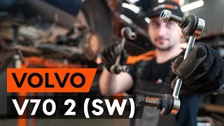 How to change rear anti roll bar link / rear drop link on VOLVO V70 2 (SW) [TUTORIAL AUTODOC]