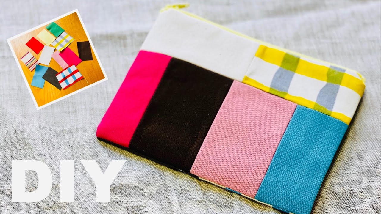 布サイズにファスナーをカット ハギレ合わせが楽しい フラットポーチ作ったよ 作り方 Zippier Pouch Tutorial ポイントは フラットニットファスナー ハンドメイド日記 裏は違う Youtube